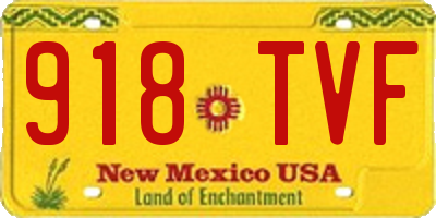 NM license plate 918TVF