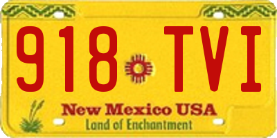 NM license plate 918TVI