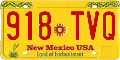NM license plate 918TVQ