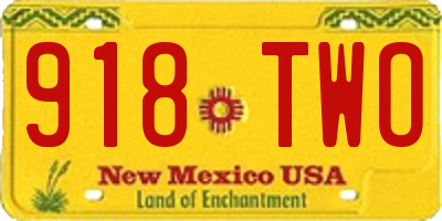 NM license plate 918TWO