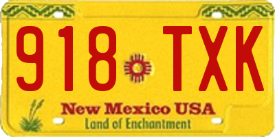 NM license plate 918TXK