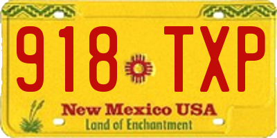 NM license plate 918TXP