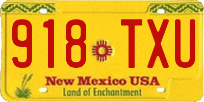 NM license plate 918TXU