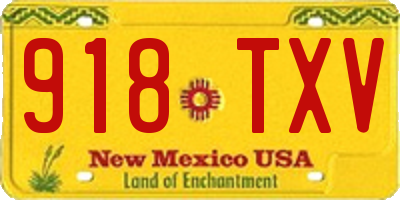 NM license plate 918TXV