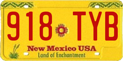 NM license plate 918TYB