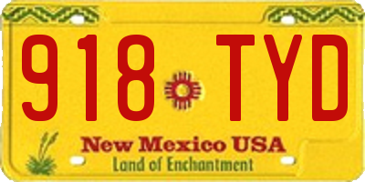 NM license plate 918TYD