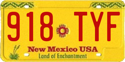 NM license plate 918TYF
