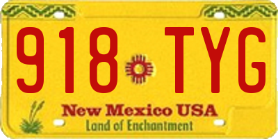 NM license plate 918TYG