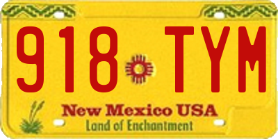 NM license plate 918TYM