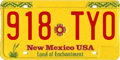 NM license plate 918TYO