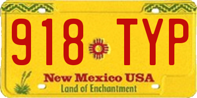 NM license plate 918TYP