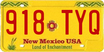 NM license plate 918TYQ