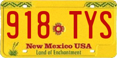NM license plate 918TYS