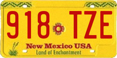 NM license plate 918TZE