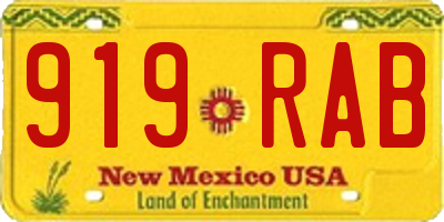 NM license plate 919RAB