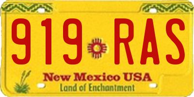 NM license plate 919RAS