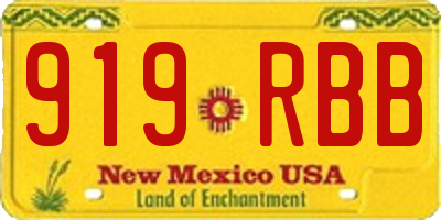 NM license plate 919RBB