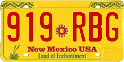 NM license plate 919RBG