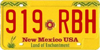 NM license plate 919RBH