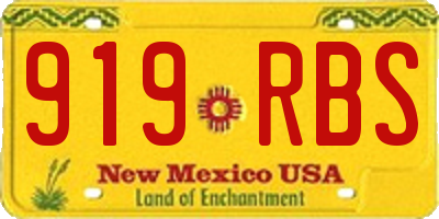 NM license plate 919RBS