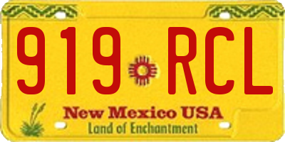 NM license plate 919RCL