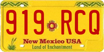 NM license plate 919RCQ