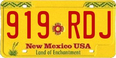 NM license plate 919RDJ