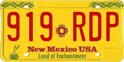 NM license plate 919RDP