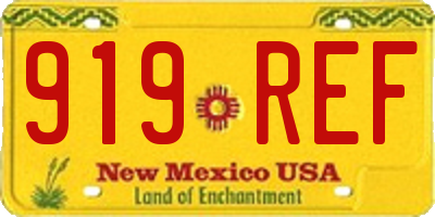 NM license plate 919REF