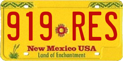 NM license plate 919RES