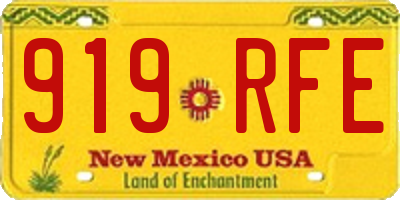 NM license plate 919RFE