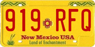 NM license plate 919RFQ