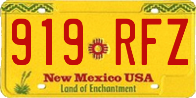 NM license plate 919RFZ