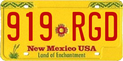 NM license plate 919RGD