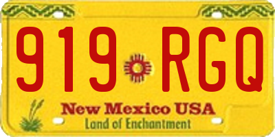 NM license plate 919RGQ