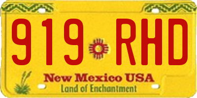 NM license plate 919RHD