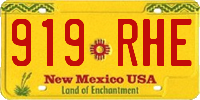 NM license plate 919RHE