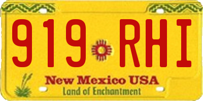 NM license plate 919RHI