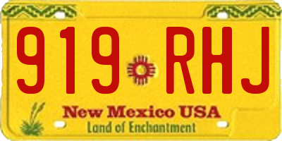 NM license plate 919RHJ