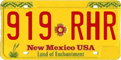 NM license plate 919RHR