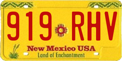NM license plate 919RHV
