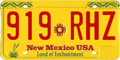 NM license plate 919RHZ