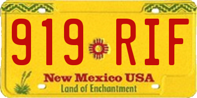 NM license plate 919RIF