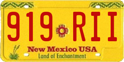 NM license plate 919RII