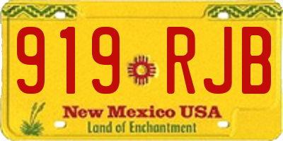 NM license plate 919RJB