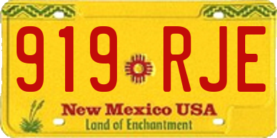 NM license plate 919RJE