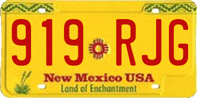 NM license plate 919RJG