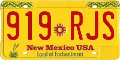 NM license plate 919RJS