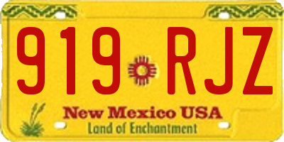 NM license plate 919RJZ