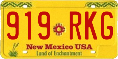 NM license plate 919RKG